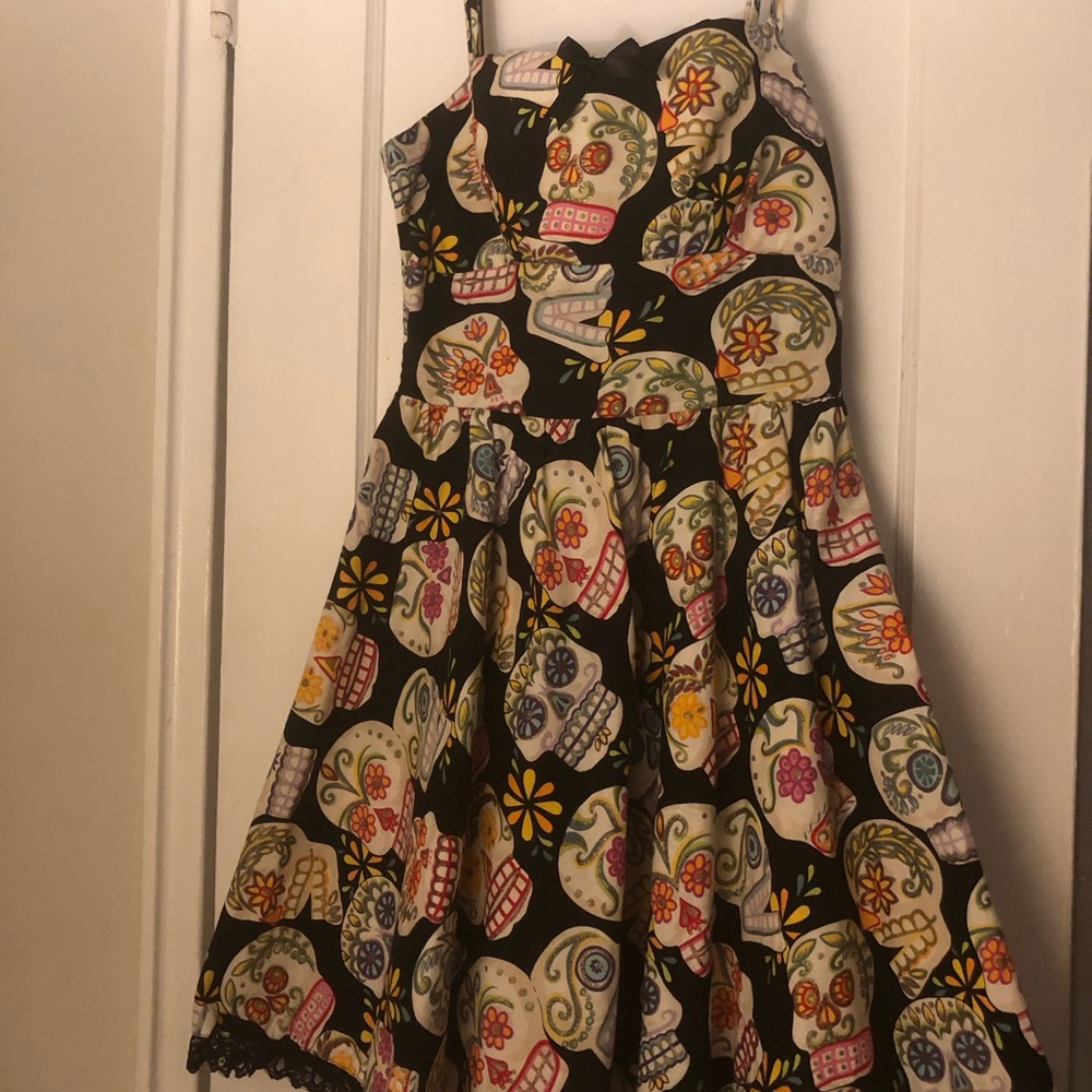 Colorful Skull Print Dress